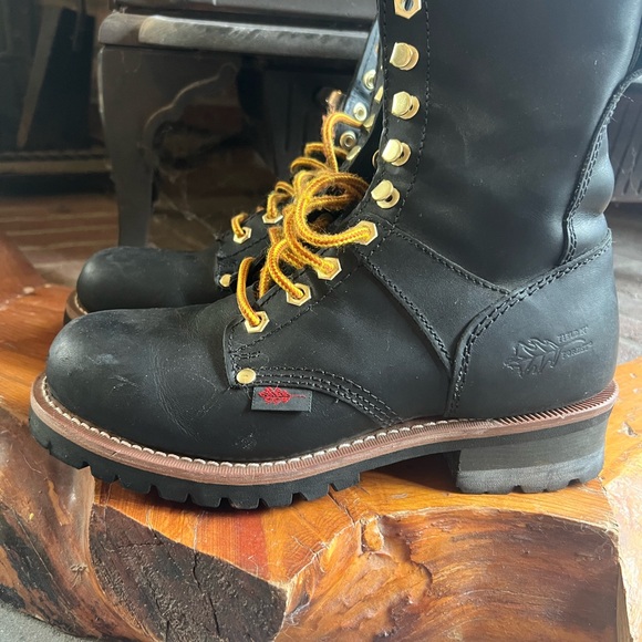 Field N Forest Logger Soft Tow Work Boot Size 8 D - Picture 2 of 8